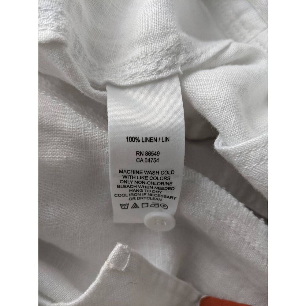 Tommy Bahama Aubrey fit Women’s White Linen Cropped Pants Sz 6 NWT - Picture 6 of 10